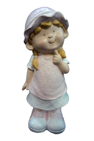 City Kidz Pink Girl Standing Ornament - VA002
