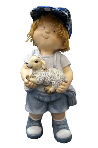 City Kidz Blue Boy Holding Sheep - VA009