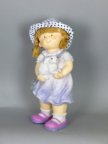 City Kidz Purple Girl Holding Rabbit - VA010