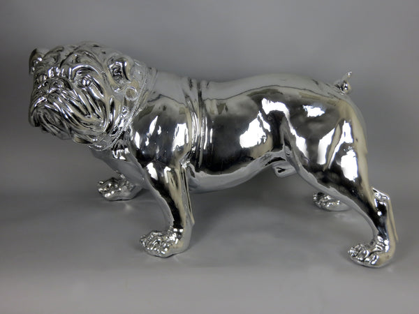 Large Electroplated Standing Bulldog Ornament - WL7551