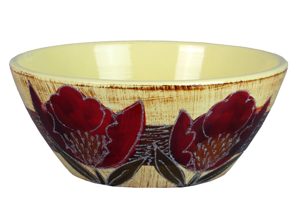 Colourama White & Blue Floral Bowl - WLCFBNR