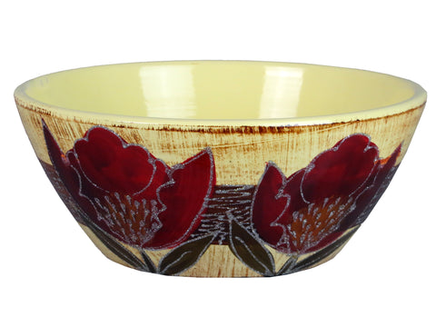 Colourama White & Blue Floral Bowl - WLCFBNR