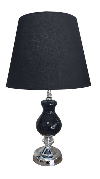 Black & Silver Colourama Table Lamp - WLCL31B