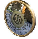Large Mirrored Skeleton Wall Clock - 84.5cm - CA013