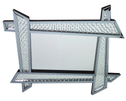 Floating Crystal Funky Frame Wall Mirror - CD037