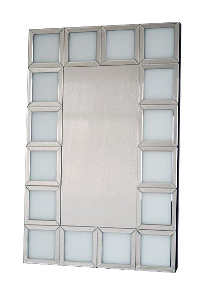 Bianco White Square Repeating  Frame Wall Mirror - CD159