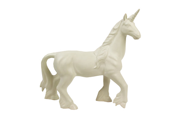 Matt White Standing Unicorn Ornament - CMC037