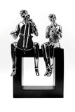 Silver Electroplated Musical Duo Ornament - CMC041