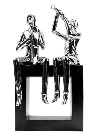 Silver Electroplated Musical Duet Ornament - CMC042