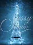 Medium Eiffel Tower Crystal Diamante Silver LED Table Lamp