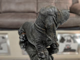 Silver Laying Beagle Ornament - FC023