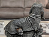 Silver Laying Beagle Ornament - FC023