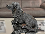 Silver Laying Beagle Ornament - FC023