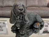 Silver Laying Beagle Ornament - FC023