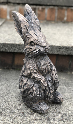 Wood Effect Baby Bunny Rabbit Ornament - FC058