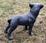 Charcoal Grey Staffordshire Bull Terrier Puppy Ornament - FC059