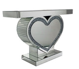 Mirrored Heart Shaped Console Table - CD145