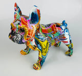 Multicolour Graffiti French Bulldog Ornament - JG043