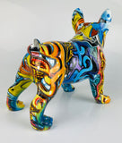 Multicolour Graffiti French Bulldog Ornament - JG043