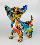 Multicolour Graffiti Chihuahua Puppy Ornament - JG046
