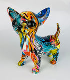 Multicolour Graffiti Chihuahua Puppy Ornament - JG046