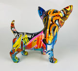 Multicolour Graffiti Chihuahua Puppy Ornament - JG046