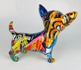 Multicolour Graffiti Chihuahua Puppy Ornament - JG046