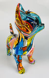 Multicolour Graffiti Chihuahua Puppy Ornament - JG046