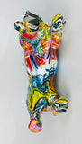 Multicolour Graffiti Basset Hound Ornament - JG045