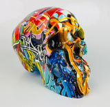 Multicolour Graffiti Skull Ornament - JG047