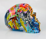 Multicolour Graffiti Skull Ornament - JG047