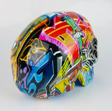 Multicolour Graffiti Skull Ornament - JG047