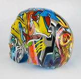 Multicolour Graffiti Skull Ornament - JG047