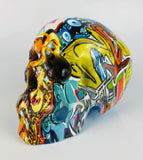 Multicolour Graffiti Skull Ornament - JG047