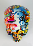 Multicolour Graffiti Skull Ornament - JG047