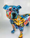 Multicolour Graffiti Small Staffordshire Bull Terrier Ornament - JG049