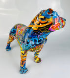 Multicolour Graffiti Small Staffordshire Bull Terrier Ornament - JG049