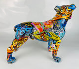 Multicolour Graffiti Small Staffordshire Bull Terrier Ornament - JG049