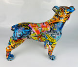 Multicolour Graffiti Small Staffordshire Bull Terrier Ornament - JG049