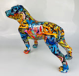 Multicolour Graffiti Small Staffordshire Bull Terrier Ornament - JG049