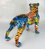 Multicolour Graffiti Small Staffordshire Bull Terrier Ornament - JG049