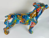 Multicolour Graffiti Large Staffordshire Bull Terrier Ornament - JG048