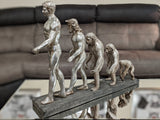Silver Electroplated Evolution of Man Ornament - NY043