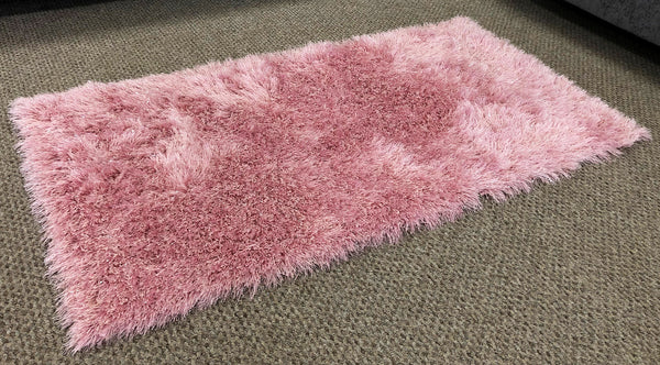 Sparkle Glitter Fleck Pink Floor Rug