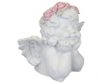 White Female Cherub Ornament with Flower Crown - SC002