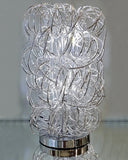 Silver Swirl Metal Wire LED Medium Table Lamp - SHT4102
