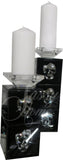 Black Large Skull Candle Stick Holder - TH002