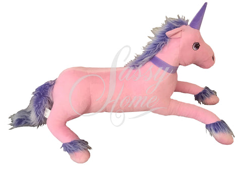 Large Purple & Pink Unicorn Soft Toy - 90cm - H015
