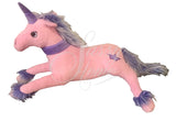 Small Purple & Pink Unicorn Soft Toy - 48cm - H014