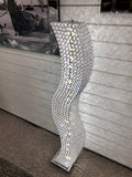 Silver Chrome Crystal S Shape Curved Floor Lamp (3 LED Tone) - WLF1002-F